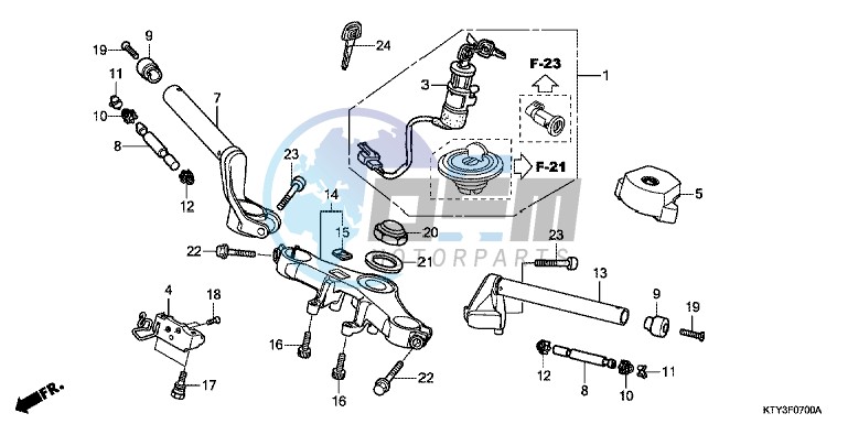 HANDLE PIPE/TOP BRIDGE