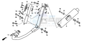 CBR125RS drawing EXHAUST MUFFLER