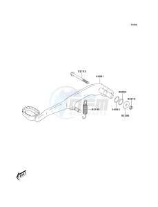 KSF 400 A [FX400] (A6F) A6F drawing BRAKE PEDAL