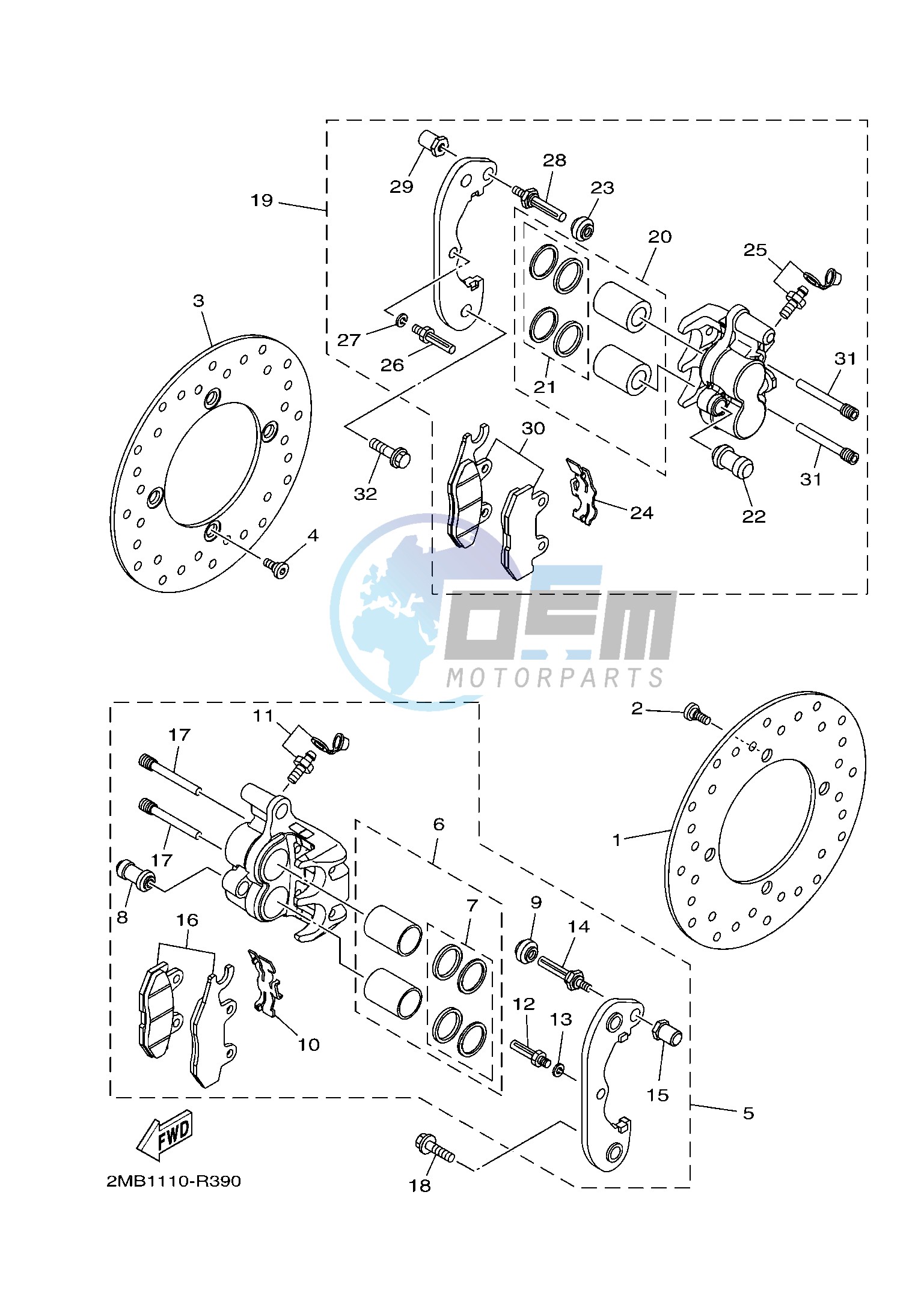 REAR BRAKE CALIPER