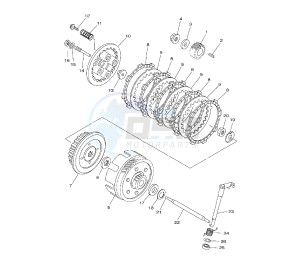 XT X BRA 125 drawing CLUTCH