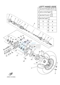 YXR700F YXR7FD RHINO 700 (1RBE 1RBF 1RBG 1RBH) drawing REAR WHEEL