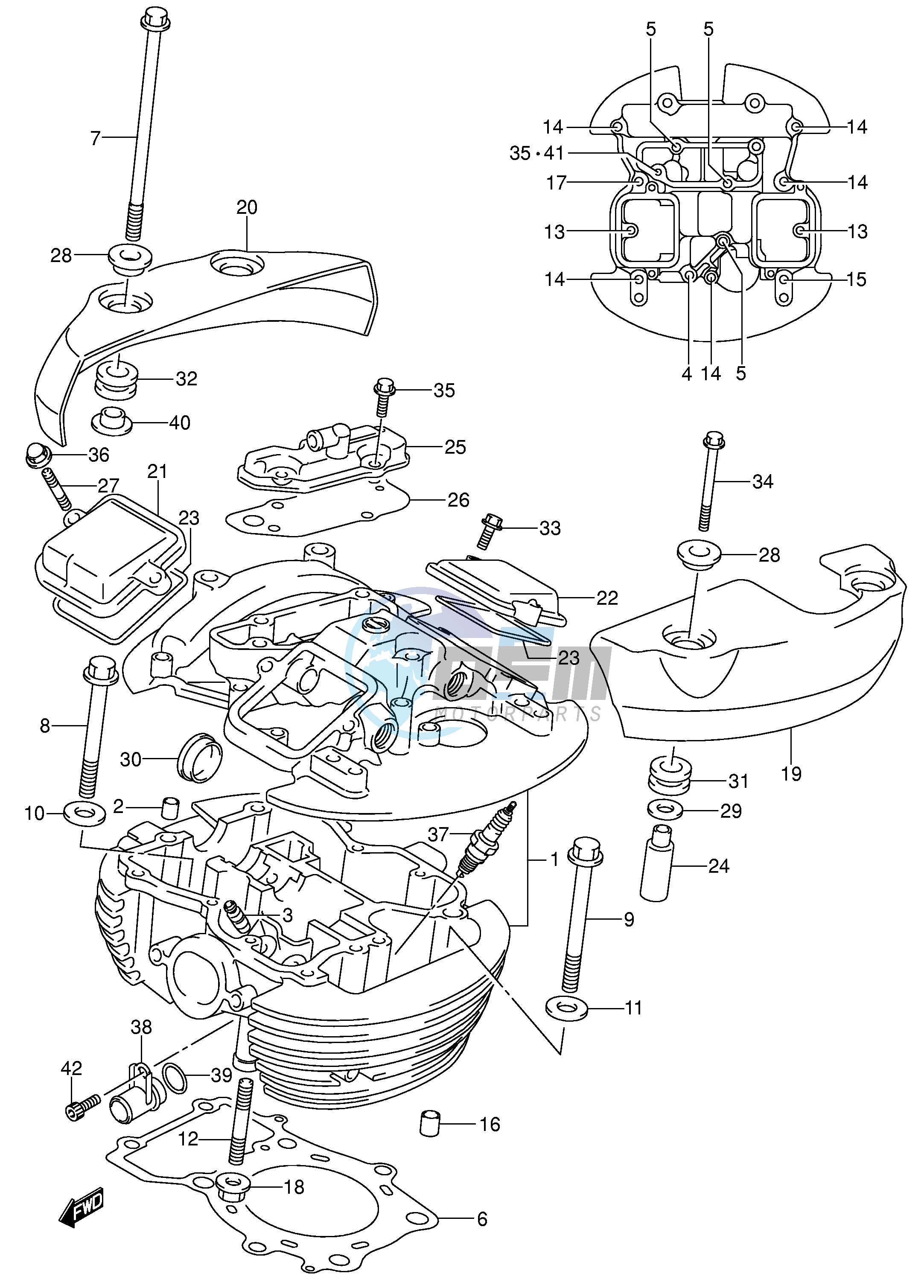 REAR CYLINDER HEAD