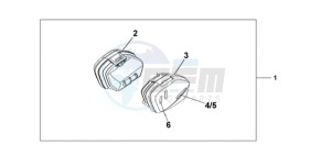 CBF1000TA France - (F / ABS CMF) drawing 33 LITRE PANNIER SET PEARL NIGHTSTAR BLACK