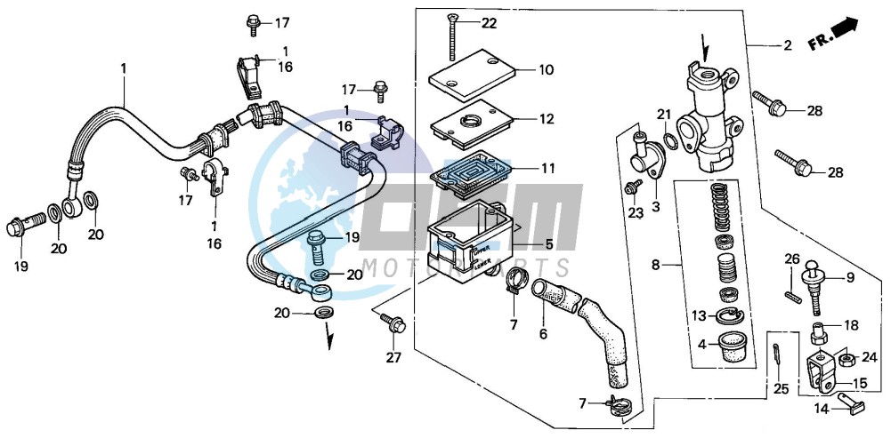 REAR BRAKE MASTER CYLINDER