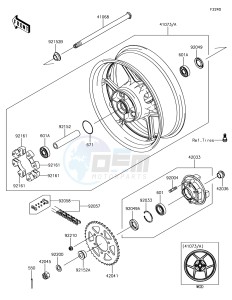 VERSYS 1000 KLZ1000BHF XX (EU ME A(FRICA) drawing Rear Hub