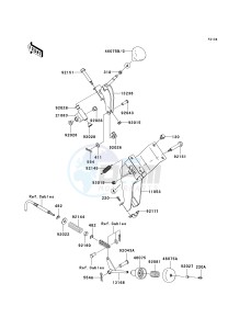 KAF 400 B [MULE 600] (B6F-B9F) B9F drawing SHIFT LEVER-- S- -