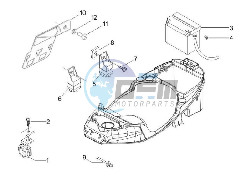 Control switches - Battery - Horn