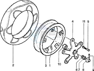 Zip 125 4T drawing Rear Wheel