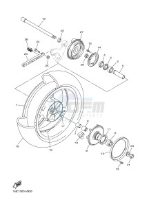 FJR1300AE FJR1300-AS FJR1300AS (B954) drawing REAR WHEEL