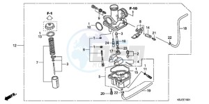 CRF100F9 Australia - (U) drawing CARBURETOR (CRF100F)