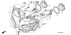 CBR1000RR9 Australia - (U / MME) drawing HEADLIGHT