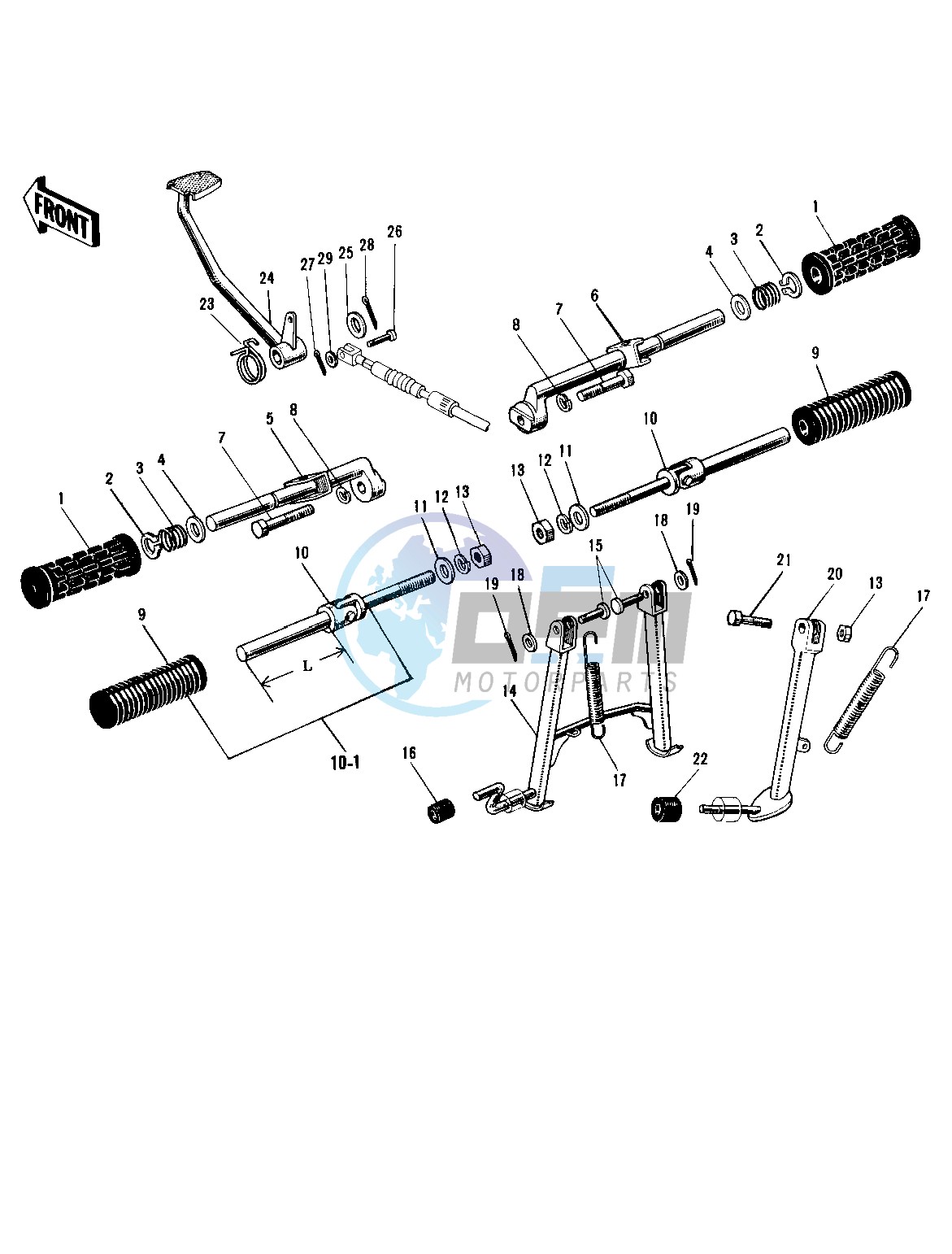 FOOTRESTS_STANDS_BRAKE PEDAL -- 69-72 H1_A_B_C- -