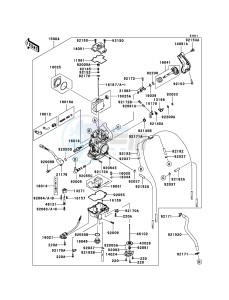 KX250F KX250T8F EU drawing Carburetor