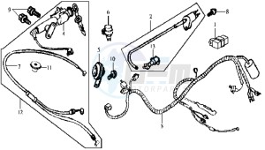 JOYRIDE 125 drawing WIRING HARNASS - IGNITION LOCK - CDI UNIT