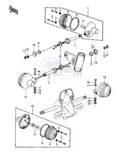 KZ 440 B (B1) drawing TURN SIGNALS -- 80 B1- -