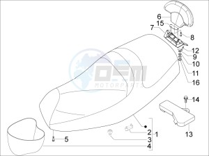 MP3 400 ie lt Touring drawing Saddle seats - Tool roll