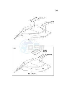 KLX 110 A (KLX110 MONSTER ENERGY) (A6F-A9FA) A8F drawing LABELS