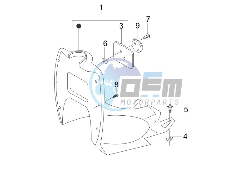 Front glove-box - Knee-guard panel