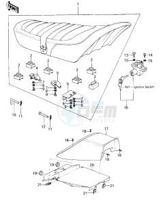 KZ 400 C (C1) drawing SEAT_SEAT COVER