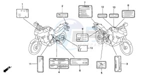 XL600V TRANSALP drawing CAUTION LABEL