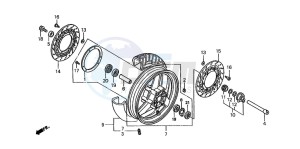 ST1100A drawing FRONT WHEEL (ST1100AN/AP/AR)