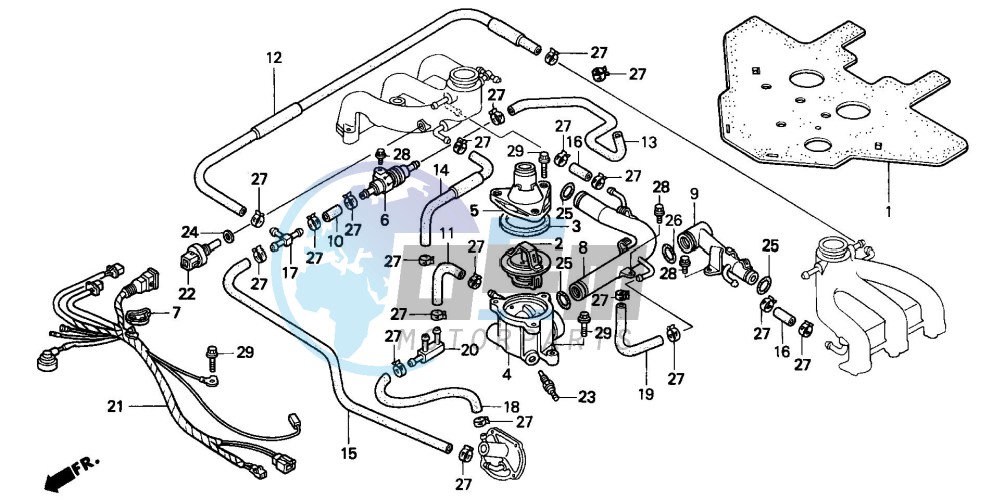 WATER PIPE/THERMOSTAT