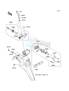 NINJA 250R EX250KBF GB XX (EU ME A(FRICA) drawing Taillight(s)