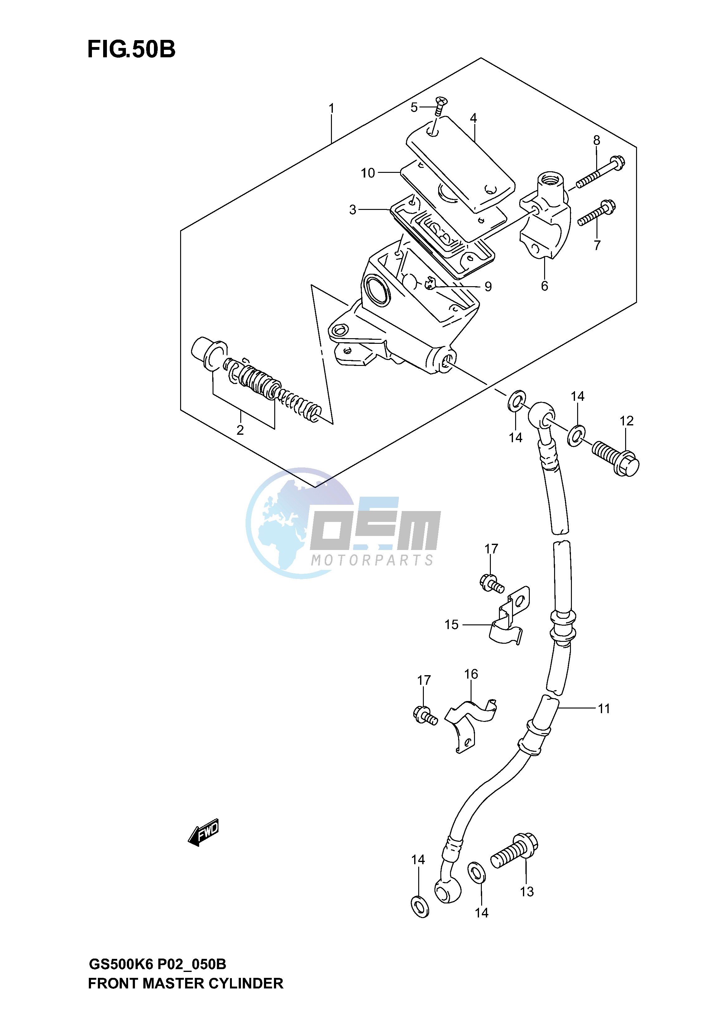 FRONT MASTER CYLINDER (GS500FK4 K5 K6 FUK4 K5 K6)