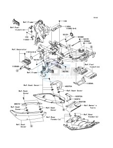 ER-6f EX650A6F GB XX (EU ME A(FRICA) drawing Frame Fittings(-JKAEX650AAA022143)