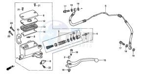 GL1500C F6C drawing CLUTCH MASTER CYLINDER