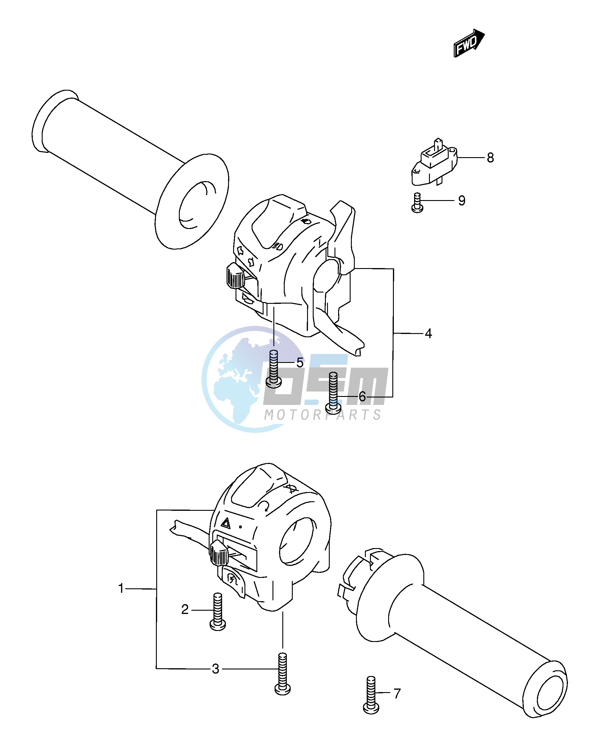 HANDLE SWITCH (MOSEL K3)