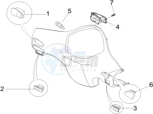 LX 125 4T drawing Selectors - Switches - Buttons