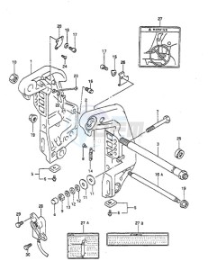 DT 65 drawing Clamp Bracket (1995 to 1997)