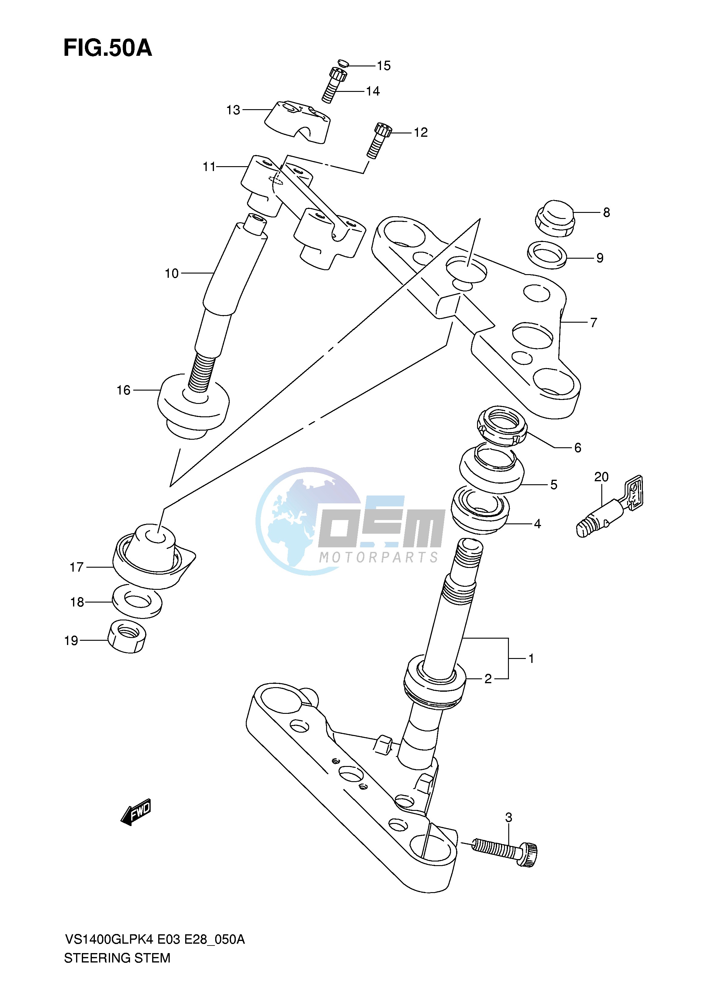 STEERING STEM (MODEL K5 K6 K7 K8)