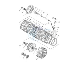 YZ F 250 drawing CLUTCH