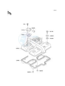 EX 500 D [NINJA 500R] (D6-D9) [NINJA 500R] drawing CYLINDER HEAD COVER