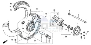 CMX250C REBEL drawing REAR WHEEL