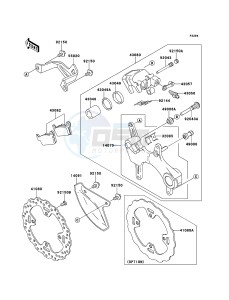 KX250F KX250ZEF EU drawing Rear Brake