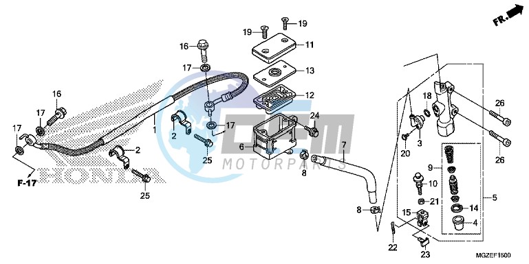 REAR BRAKE MASTER CYLINDER (STD)