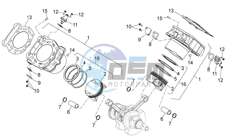 Cylinder with piston