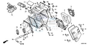 CRF125FE CRF125F Europe Direct - (ED) drawing AIR CLEANER