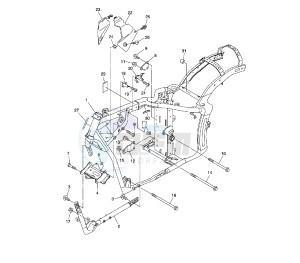 XVS A MIDNIGHT STAR 1300 drawing FRAME