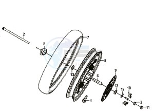 SYMPHONY 50 25KMH drawing FRONT WHEEL