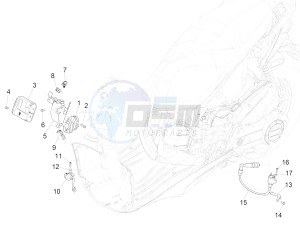 LIBERTY IGET 50 4T 3V NO ABS (NAFTA) drawing Voltage Regulators - Electronic Control Units (ecu) - H.T. Coil