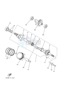 YFM450FWAD YFM45FGPHD GRIZZLY 450 IRS (1CTX 1CTY) drawing CRANKSHAFT & PISTON