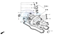 CB1300F CB1300SUPER FOUR drawing CYLINDER HEAD COVER