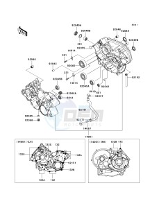 KVF 650 E [BRUTE FORCE 650 4X4 HARDWOODS GREEN HD] (E1) E1 drawing CRANKCASE