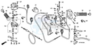 TRX420FA9 Australia - (U) drawing HANDLE LEVER/SWITCH/CABLE