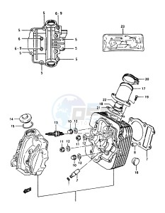 LT-F250 1997 drawing CYLINDER HEAD